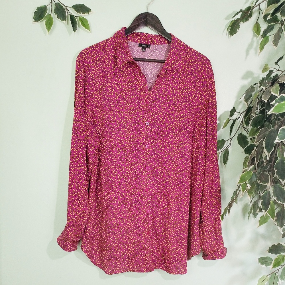 Talbots xl floral Relaxed Blouse